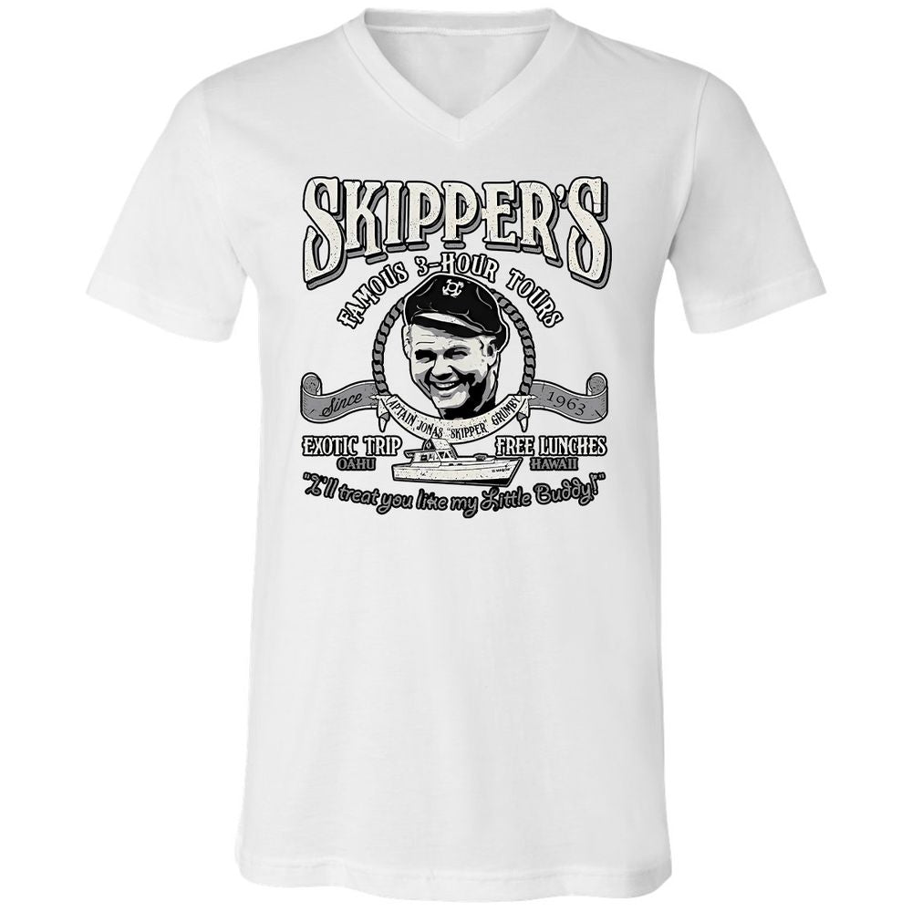 Unisex V-Neck T-Shirt - 6EMFXW75 - White - 5