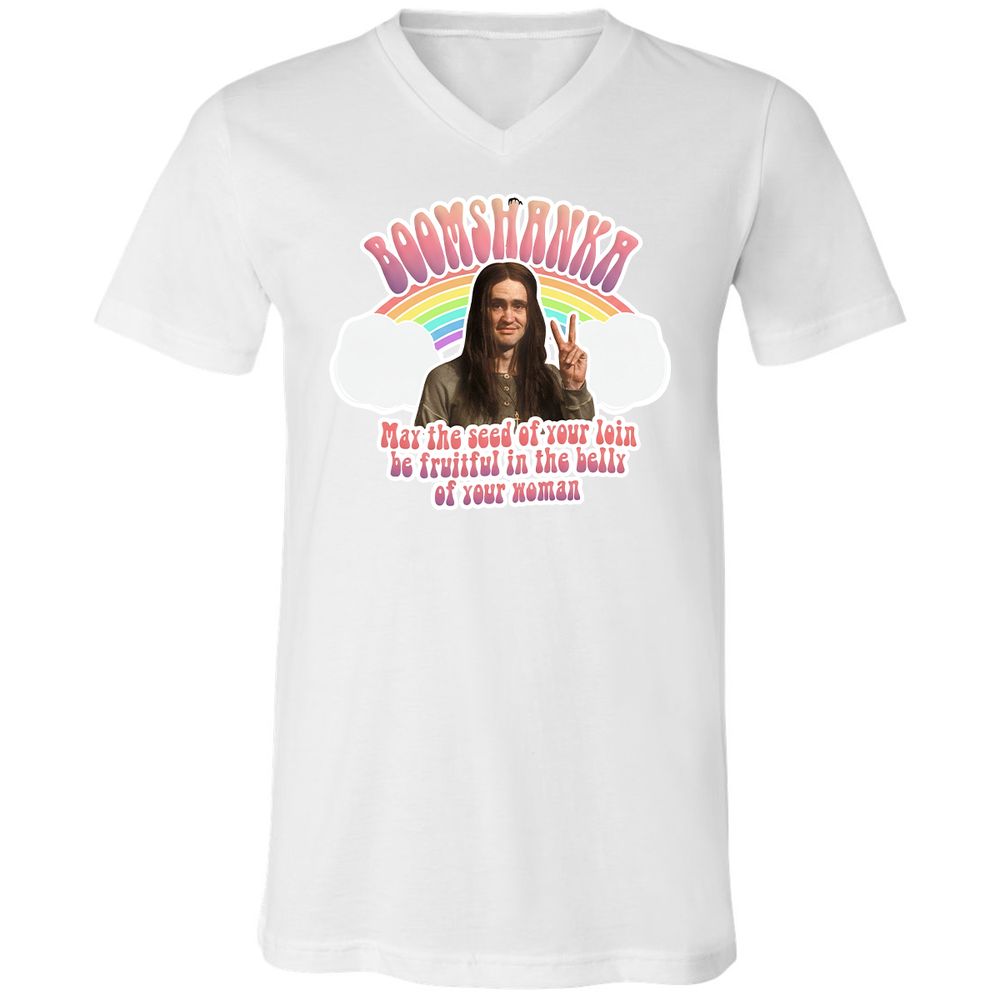Unisex V-Neck T-Shirt - QANN7MK3 - White - 5