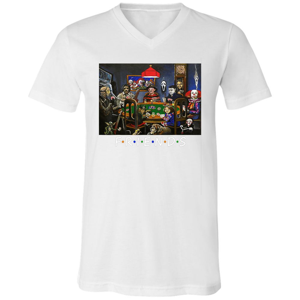 Unisex V-Neck T-Shirt - VBZREE1P - White - 5