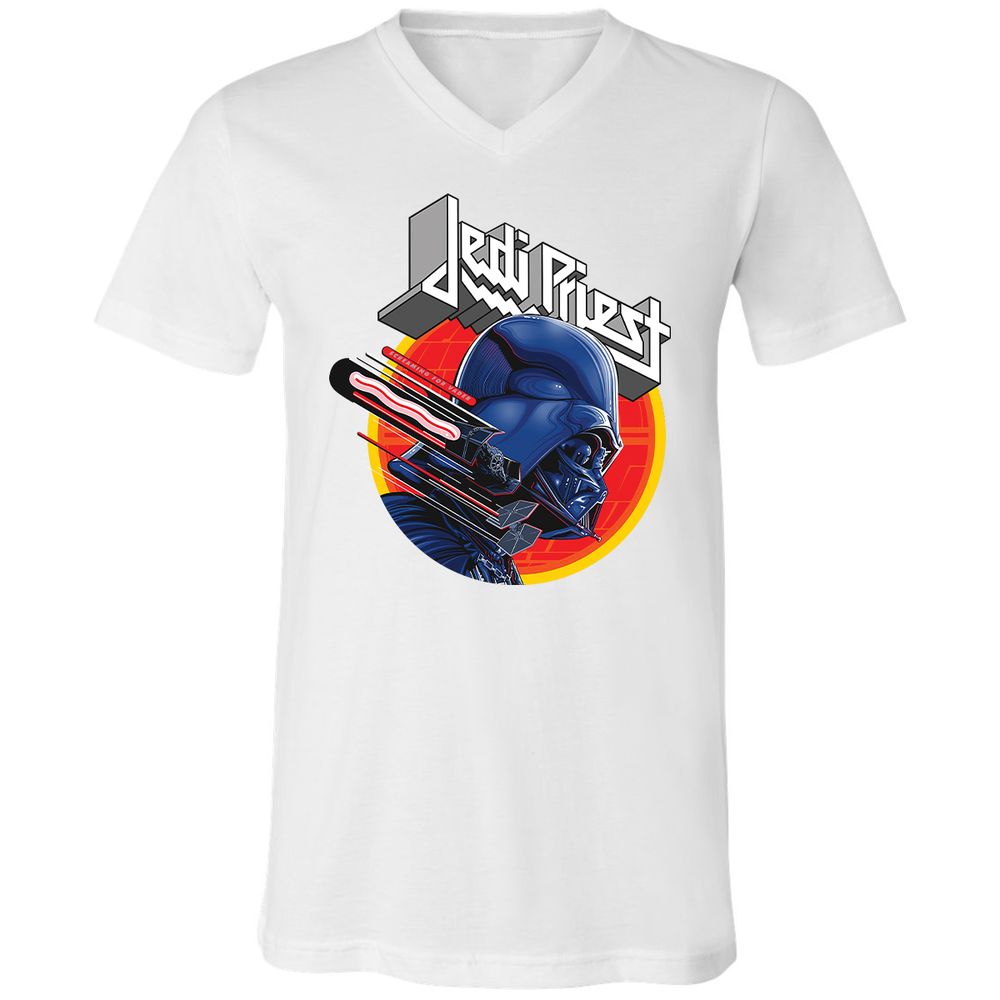 Unisex V-Neck T-Shirt - 6QAXL8WD - White - 5