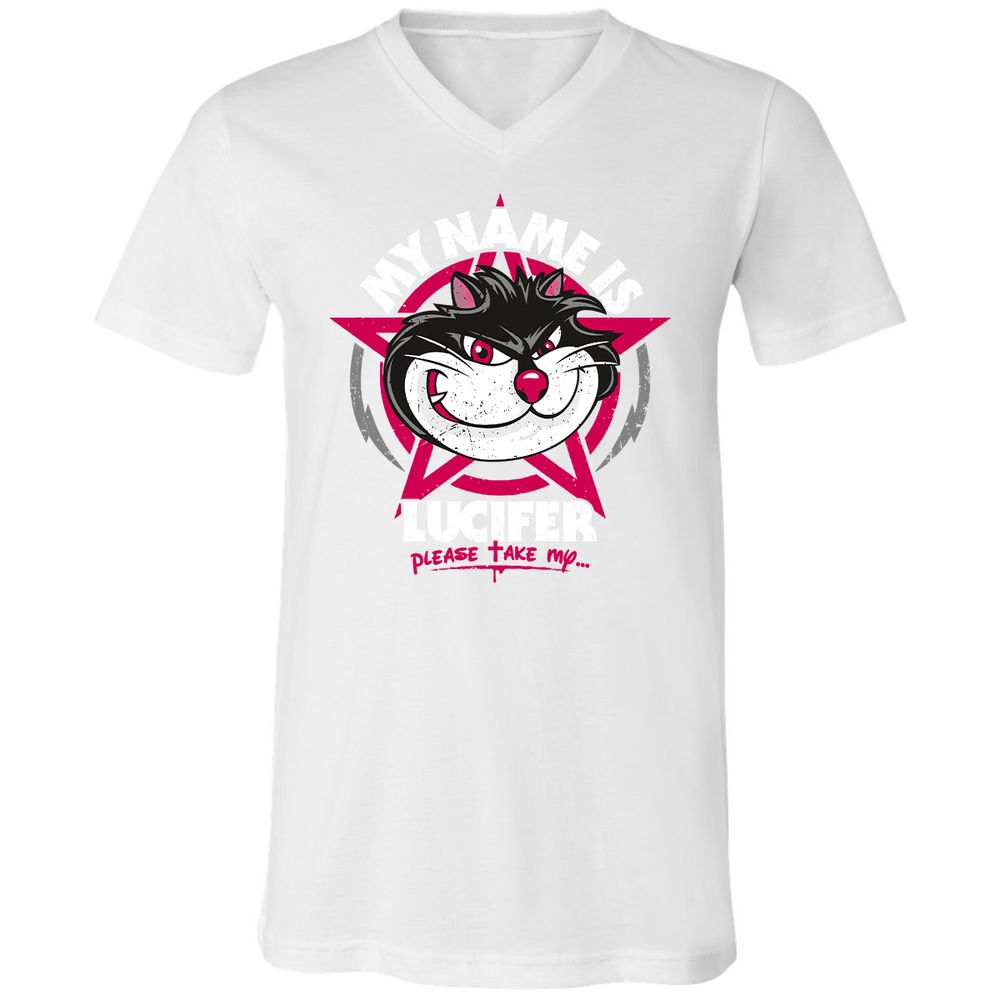 Unisex V-Neck T-Shirt - V83DPE7B - White - 5