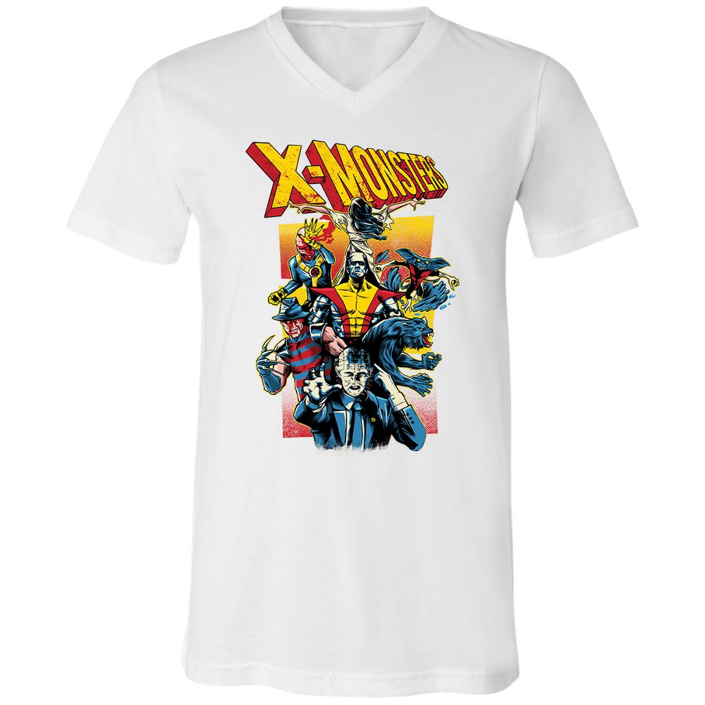 Unisex V-Neck T-Shirt - MDL3JVA7 - White - 5