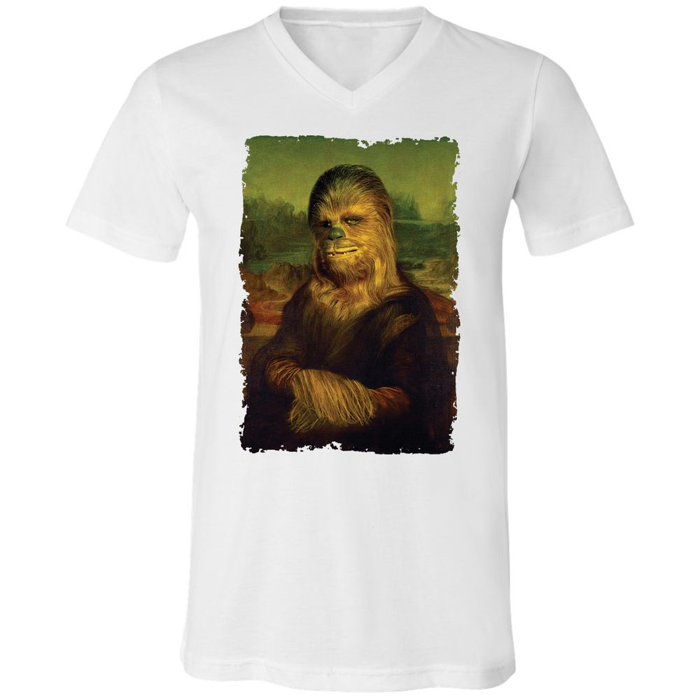 Unisex V-Neck T-Shirt - 49V8AQL4 - White - 5