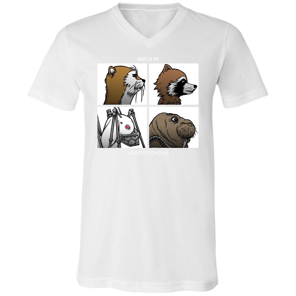 Unisex V-Neck T-Shirt - Z35HQ3ZJ - White - 5