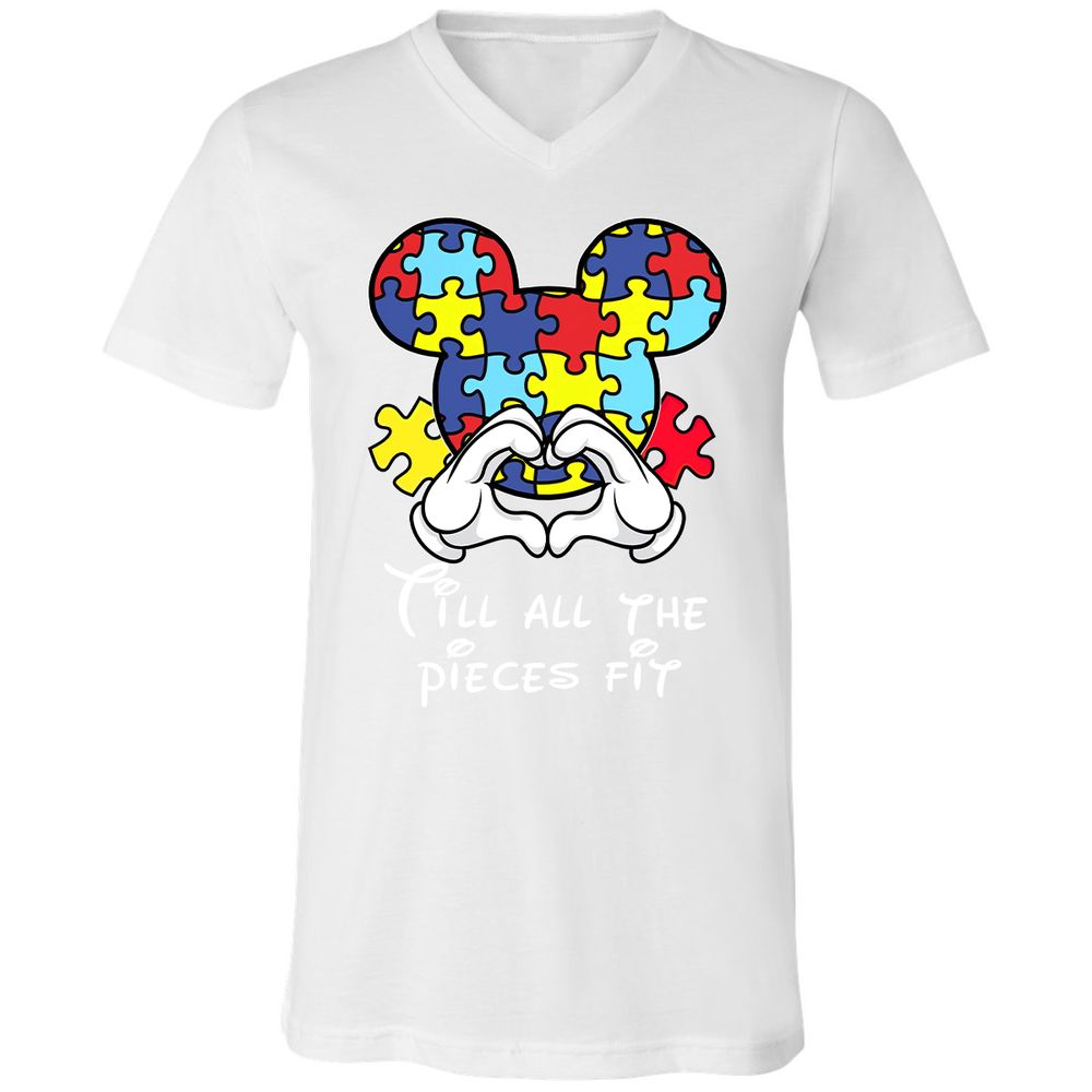 Unisex V-Neck T-Shirt - 358P94P9 - White - 5