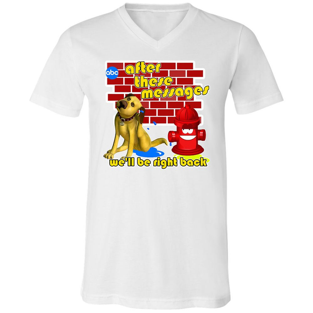 Unisex V-Neck T-Shirt - VHMJPGAW - White - 5