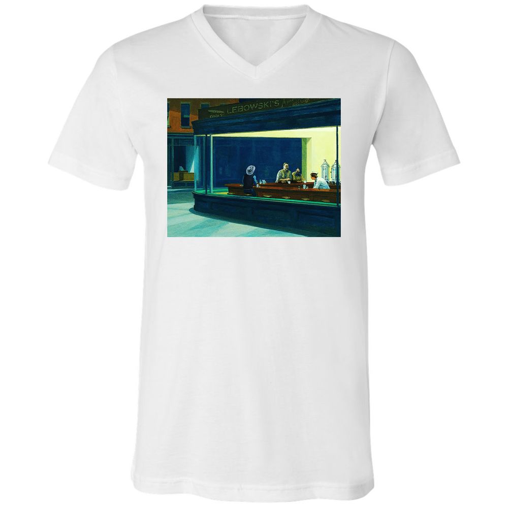 Unisex V-Neck T-Shirt - H44PJC6B - White - 5
