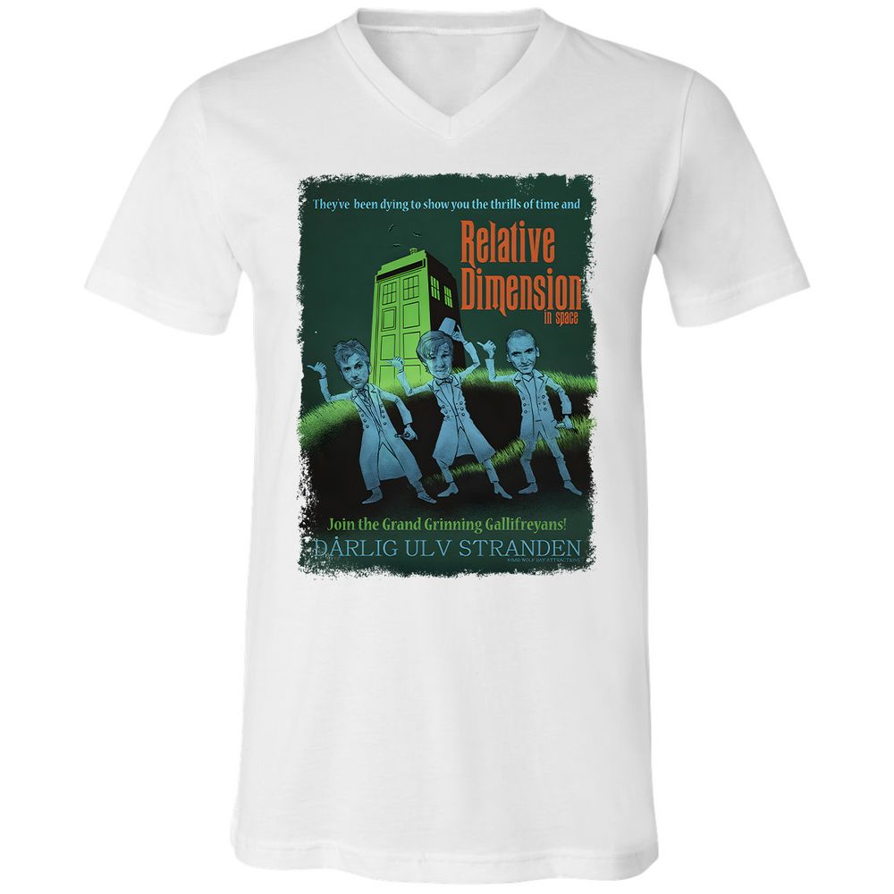 Unisex V-Neck T-Shirt - 873L3MUD - White - 5
