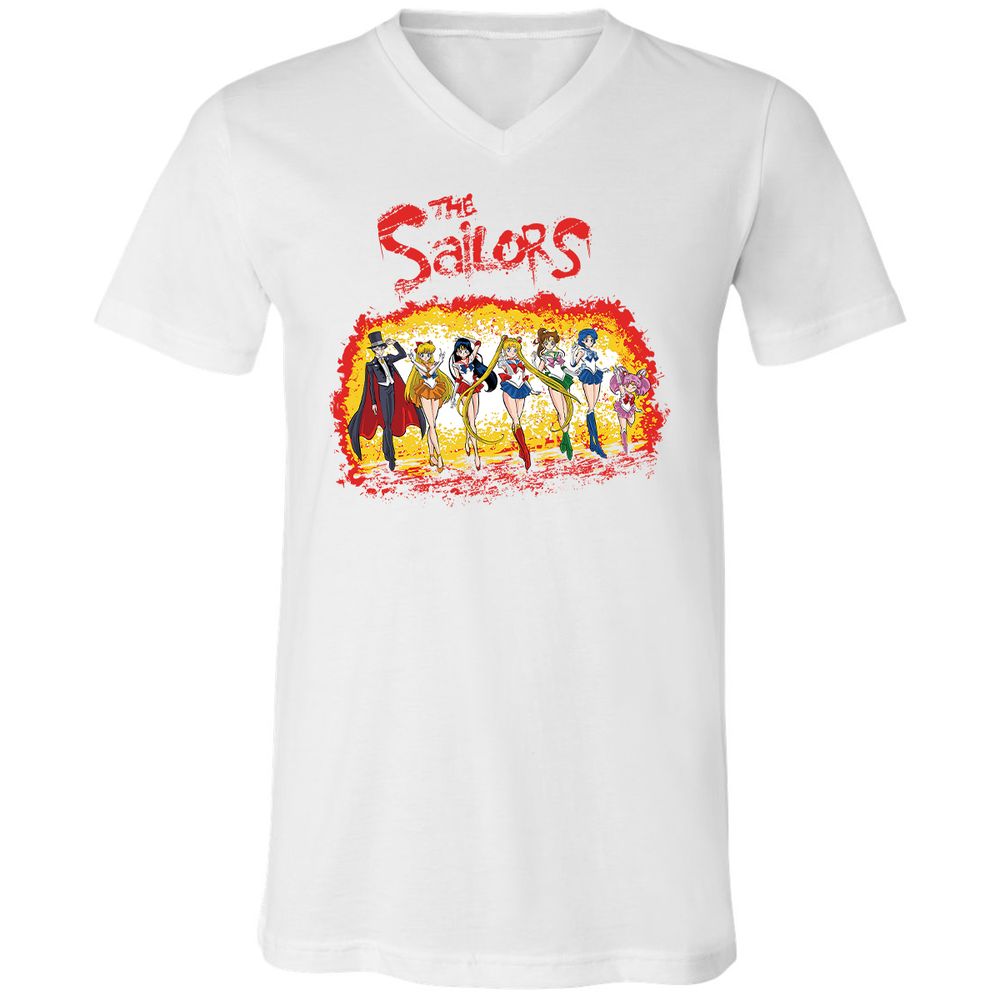 Unisex V-Neck T-Shirt - TJEQEL99 - White - 5