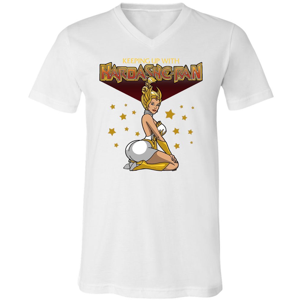 Unisex V-Neck T-Shirt - KAQ5WJZ5 - White - 5