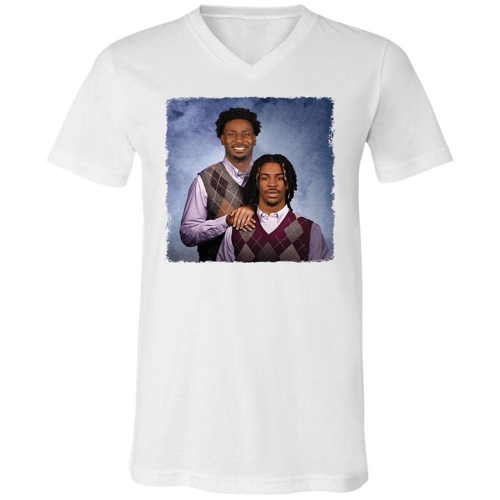 Unisex V-Neck T-Shirt - VYBMJJM1 - White - 5