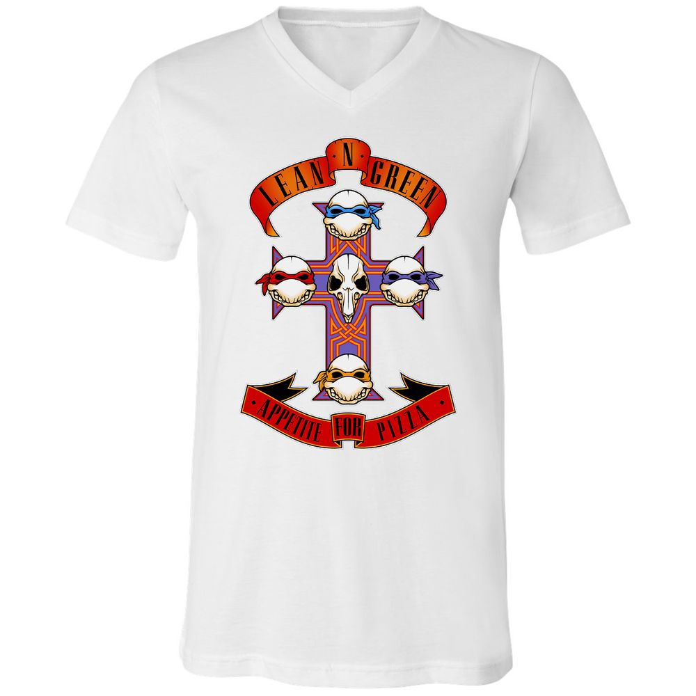 Unisex V-Neck T-Shirt - 5VHLB8M8 - White - 5