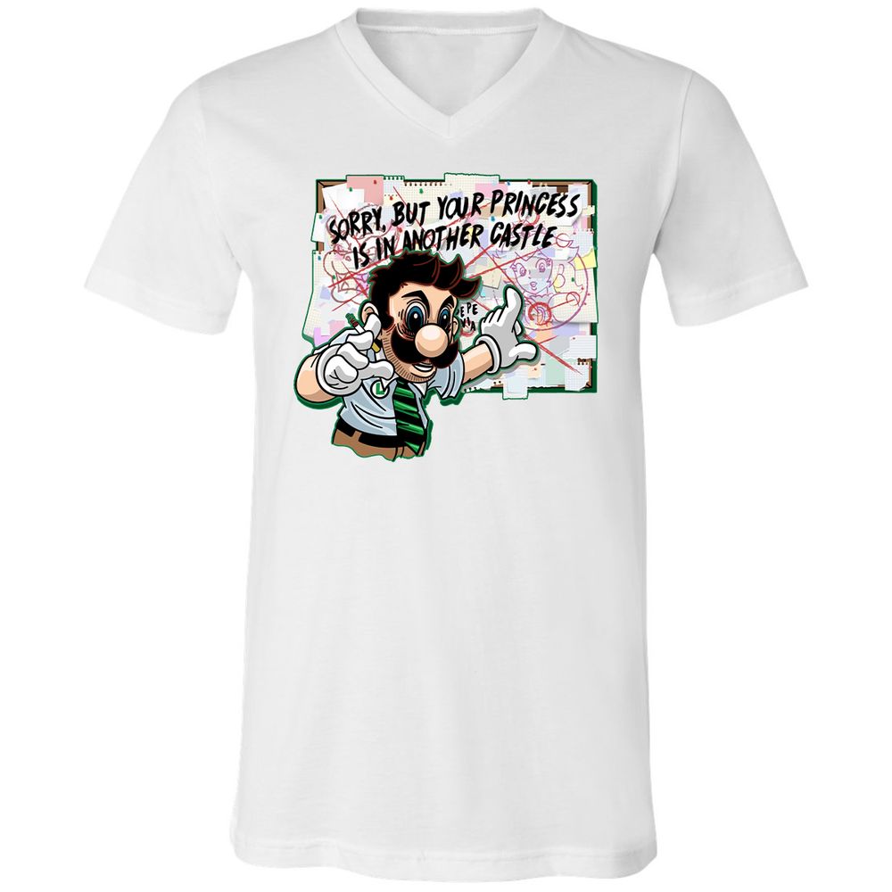 Unisex V-Neck T-Shirt - 34G91UM3 - White - 5