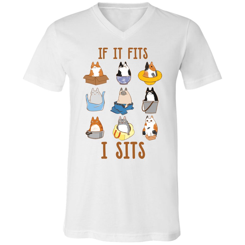 Unisex V-Neck T-Shirt - 6ZDH71YS - White - 5