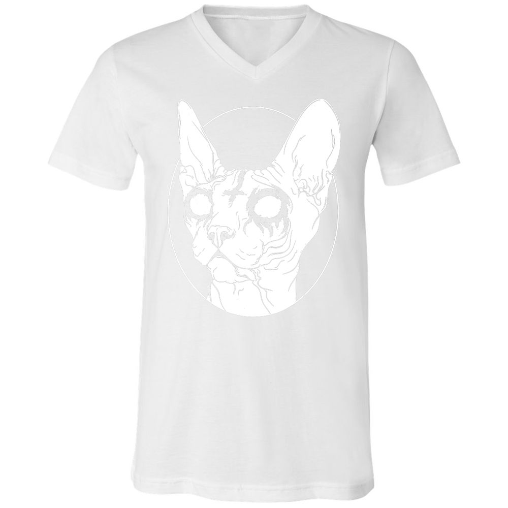 Unisex V-Neck T-Shirt - XN97RFH6 - White - 5