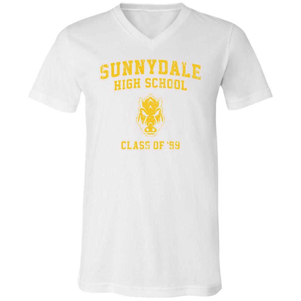 Unisex V-Neck T-Shirt - W42SJ5S4 - White - 5