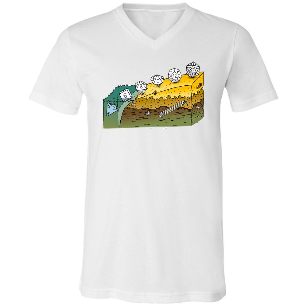 Unisex V-Neck T-Shirt - 4EH3C291 - White - 5