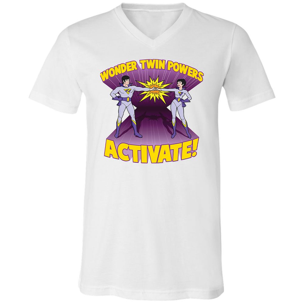 Unisex V-Neck T-Shirt - 9UG9WHZQ - White - 5