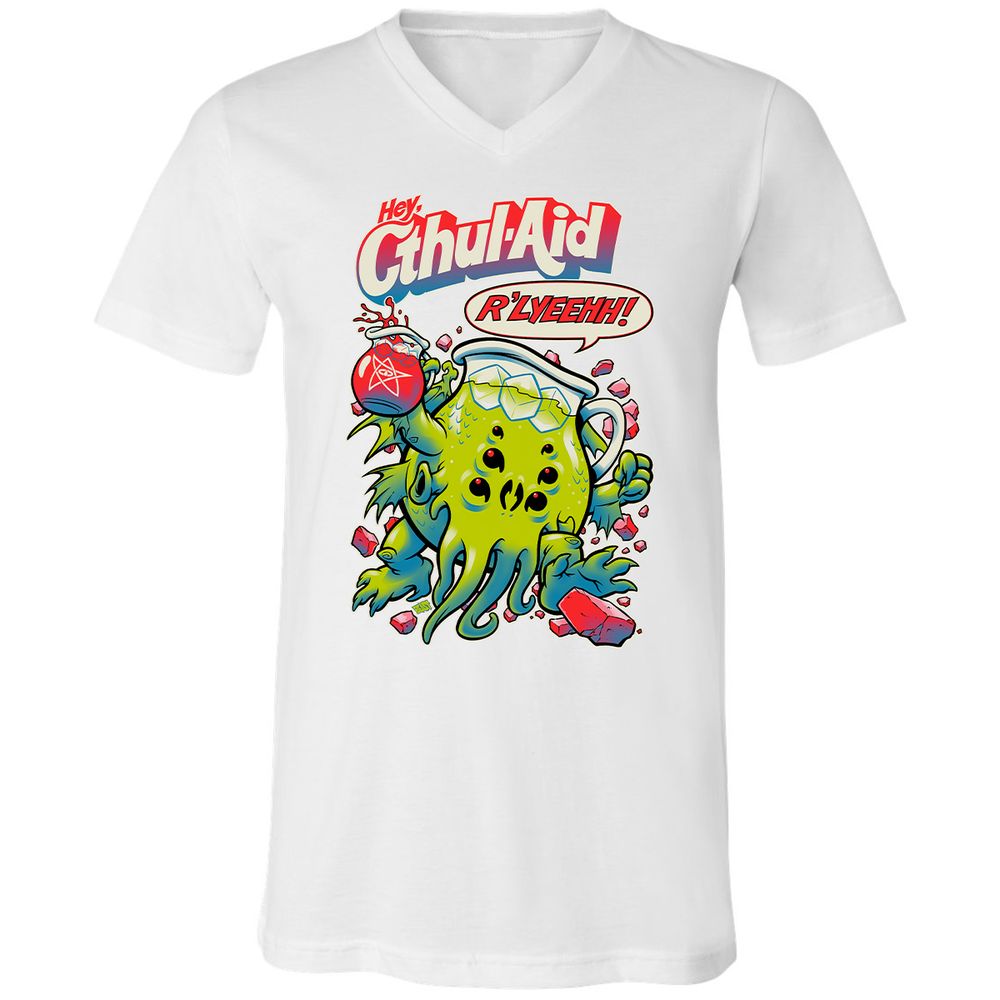 Unisex V-Neck T-Shirt - DKPARPGC - White - 5