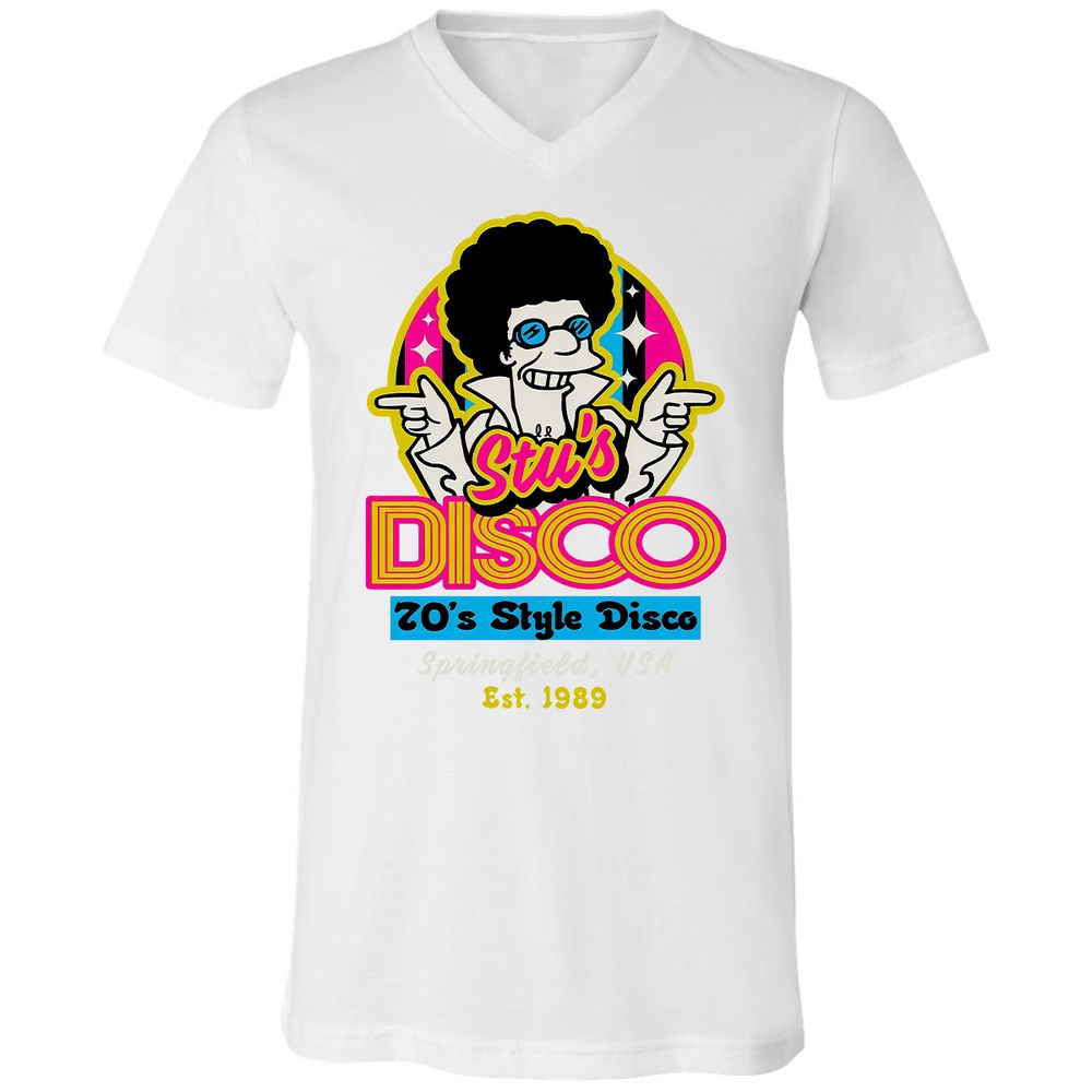 Unisex V-Neck T-Shirt - 7QZ6GXXU - White - 5