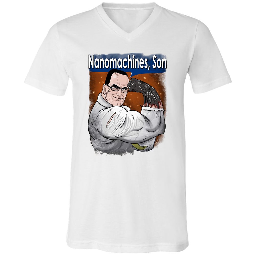 Unisex V-Neck T-Shirt - C4NWJQAN - White - 5
