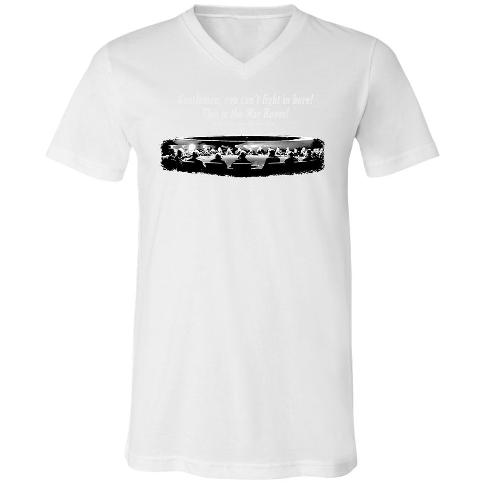 Unisex V-Neck T-Shirt - Y44U5G3Q - White - 5
