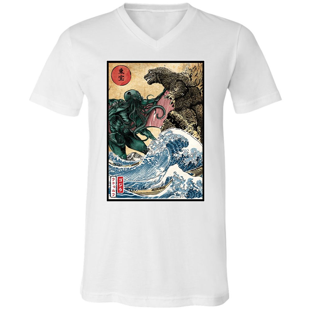 Unisex V-Neck T-Shirt - F1AY3XDG - White - 5