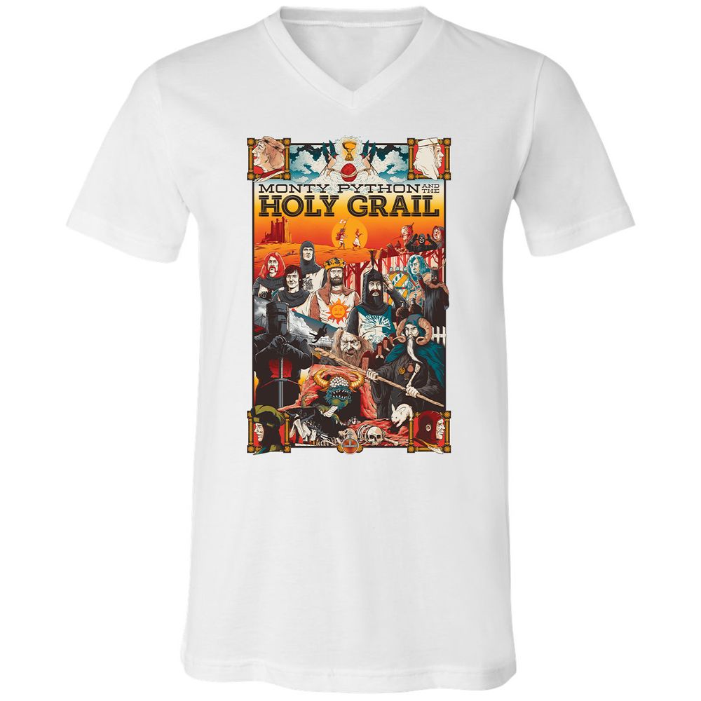 Unisex V-Neck T-Shirt - T2ZG7227 - White - 5