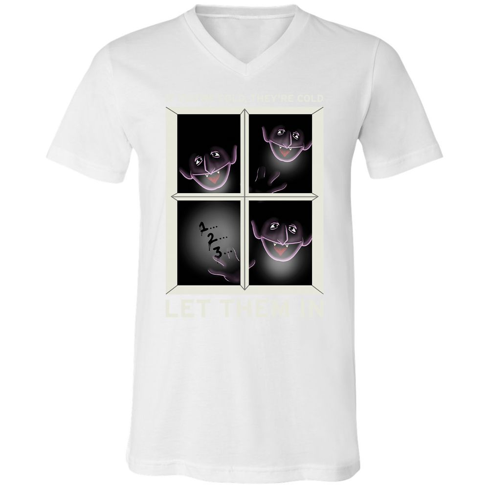 Unisex V-Neck T-Shirt - ABJAHFVL - White - 5