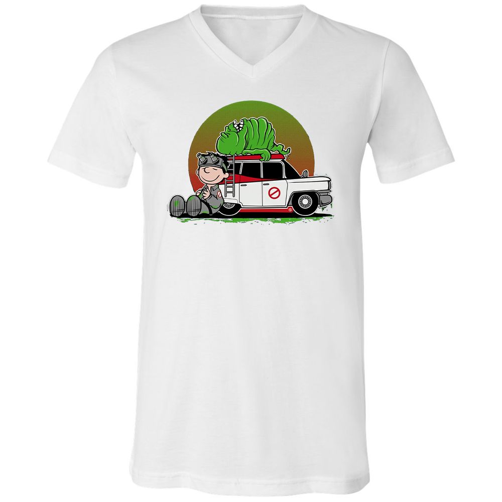 Unisex V-Neck T-Shirt - YYHXLGMF - White - 5
