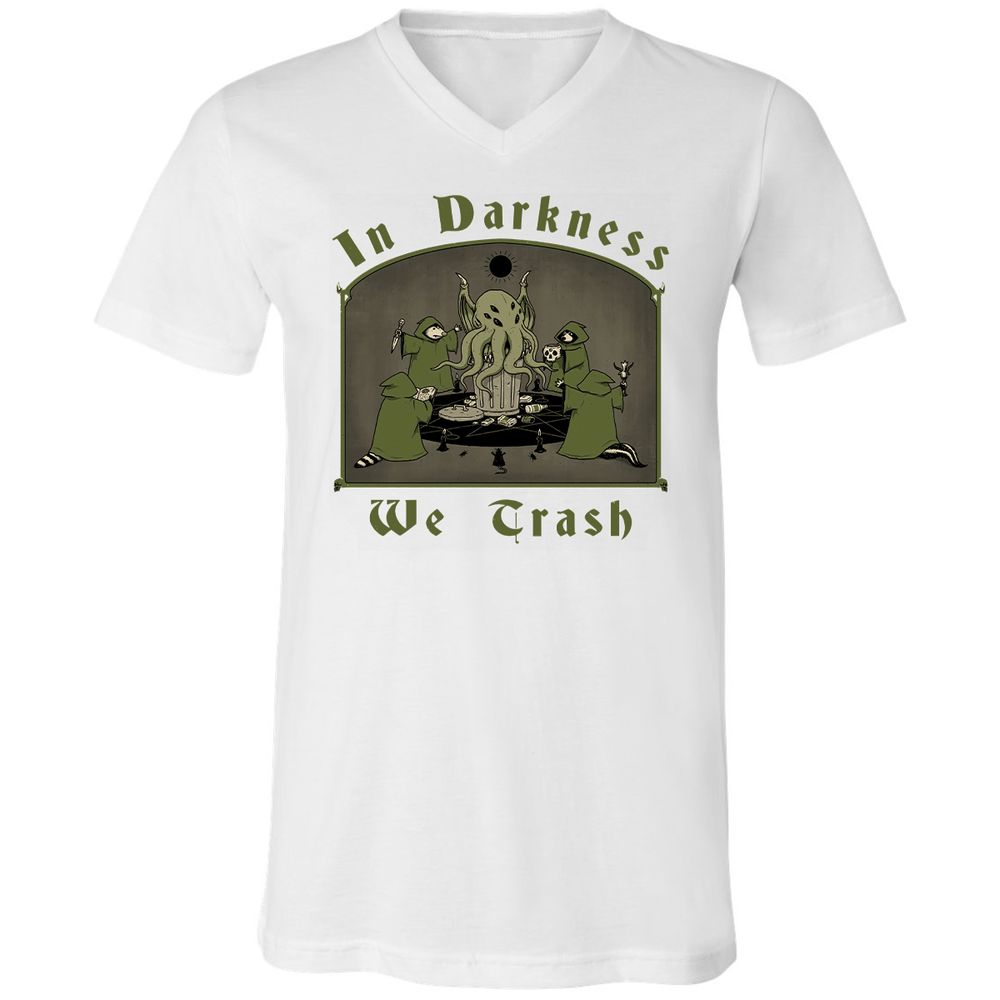 Unisex V-Neck T-Shirt - QNG7V1YQ - White - 5