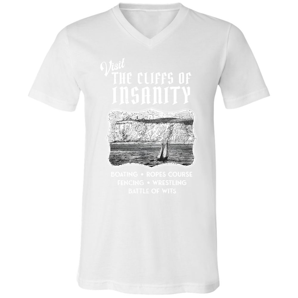 Unisex V-Neck T-Shirt - C8MAHKCY - White - 5