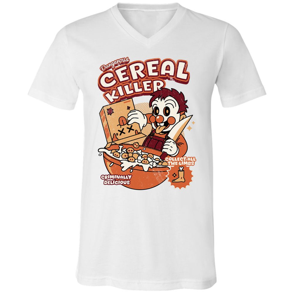 Unisex V-Neck T-Shirt - 7K6KNX7Q - White - 5