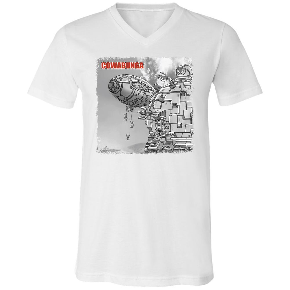 Unisex V-Neck T-Shirt - B691X59T - White - 5