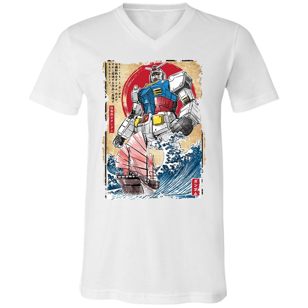 Unisex V-Neck T-Shirt - DMSZZYLK - White - 5
