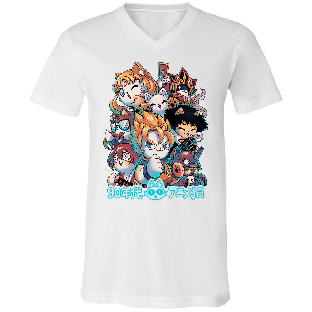 Unisex V-Neck T-Shirt - Z3YFLQVN - White - 5