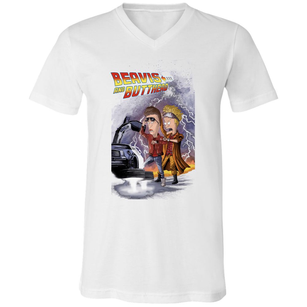 Unisex V-Neck T-Shirt - 7FZCWPUA - White - 5