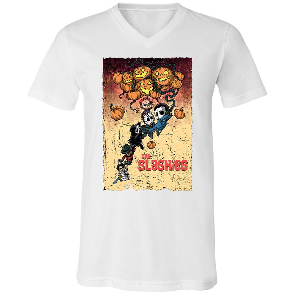 Unisex V-Neck T-Shirt - 2Q719NHT - White - 5