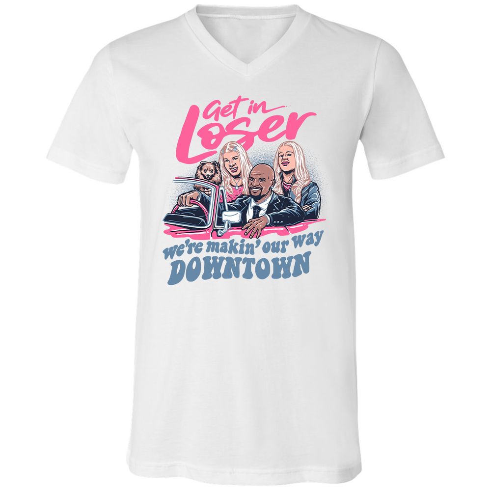 Unisex V-Neck T-Shirt - P6DW9QU6 - White - 5