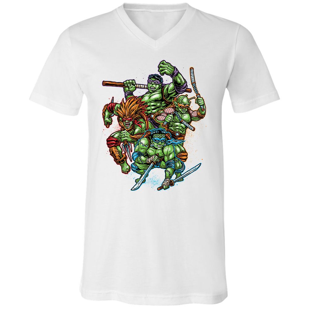 Unisex V-Neck T-Shirt - 89PUVF6B - White - 5