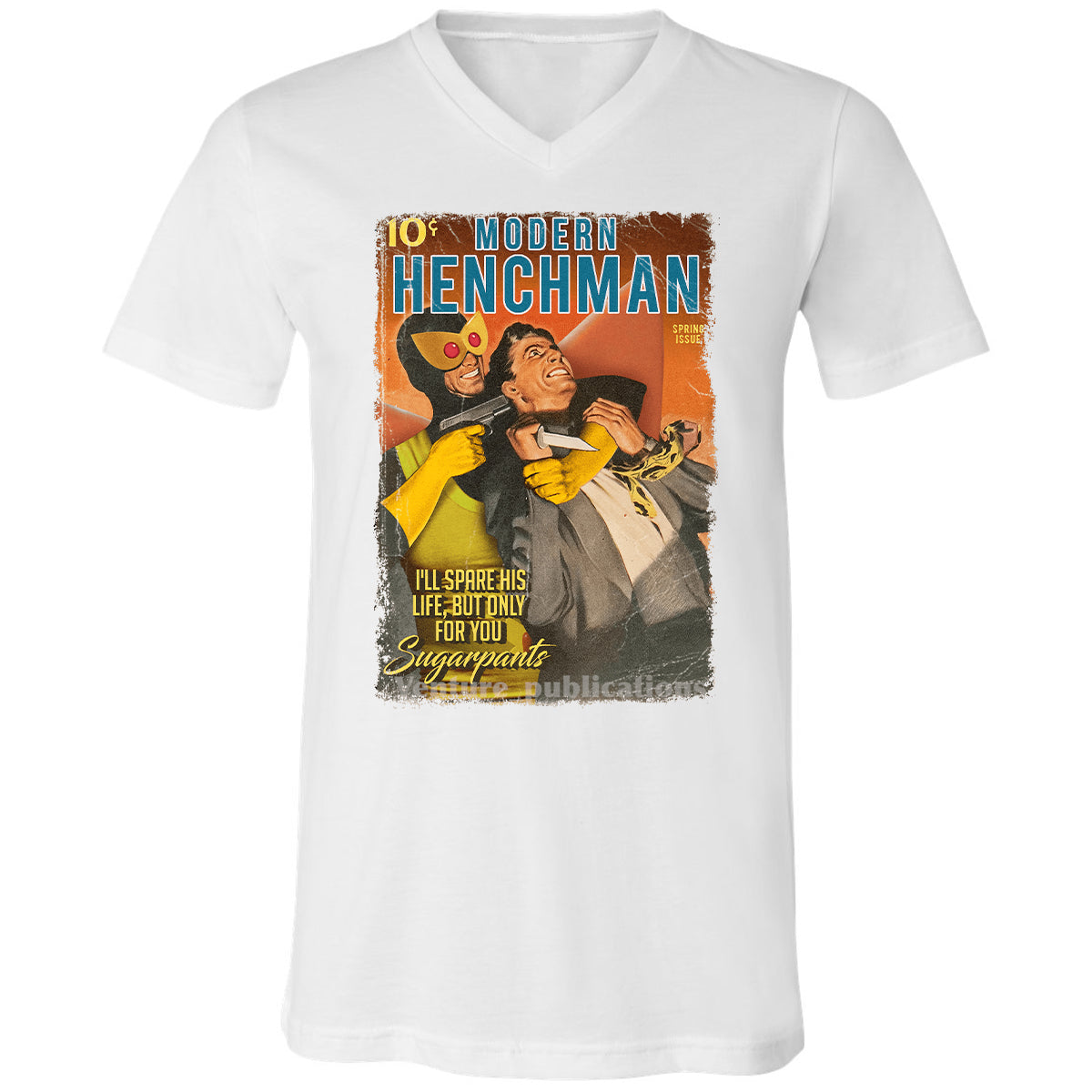 Unisex V-Neck T-Shirt - H5RFJCXN - White - 5