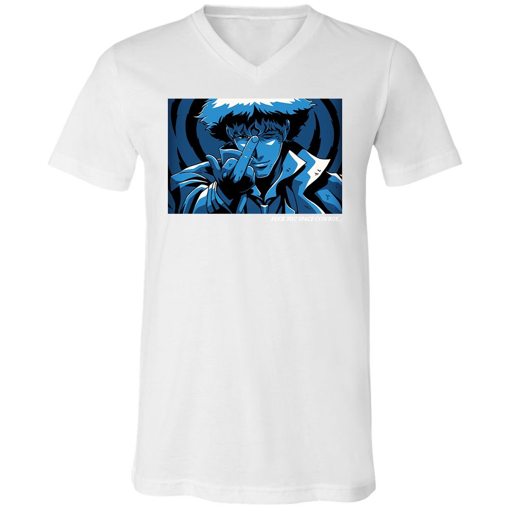 Unisex V-Neck T-Shirt - WTQ5LRAN - White - 5