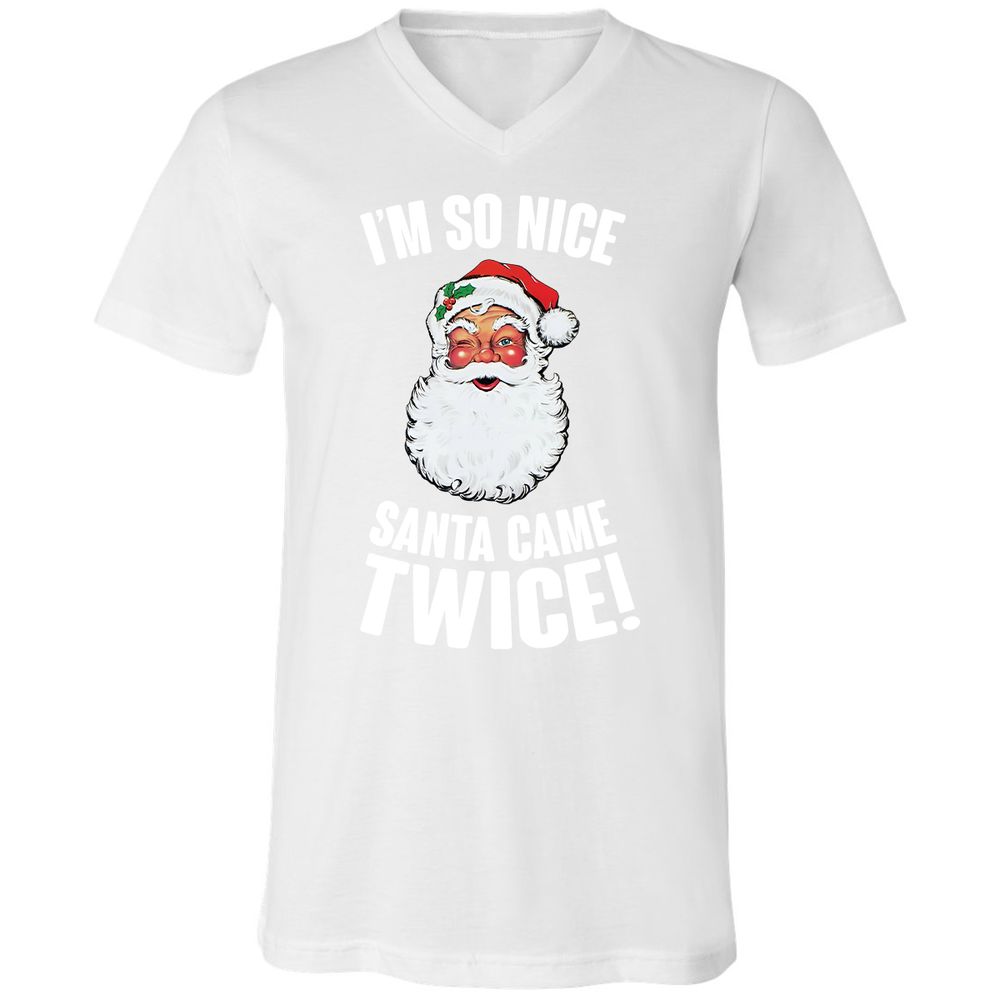 I'm So Nice Santa Came Twice! - White - 5