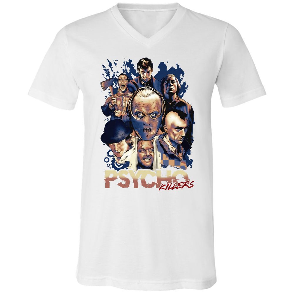 Unisex V-Neck T-Shirt - WVM5TLHR - White - 5