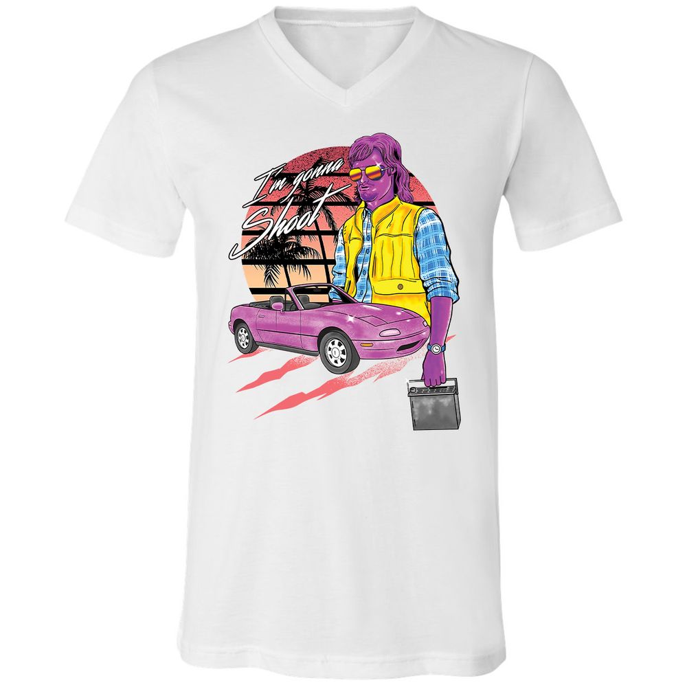 Unisex V-Neck T-Shirt - RS6WQBZ5 - White - 5