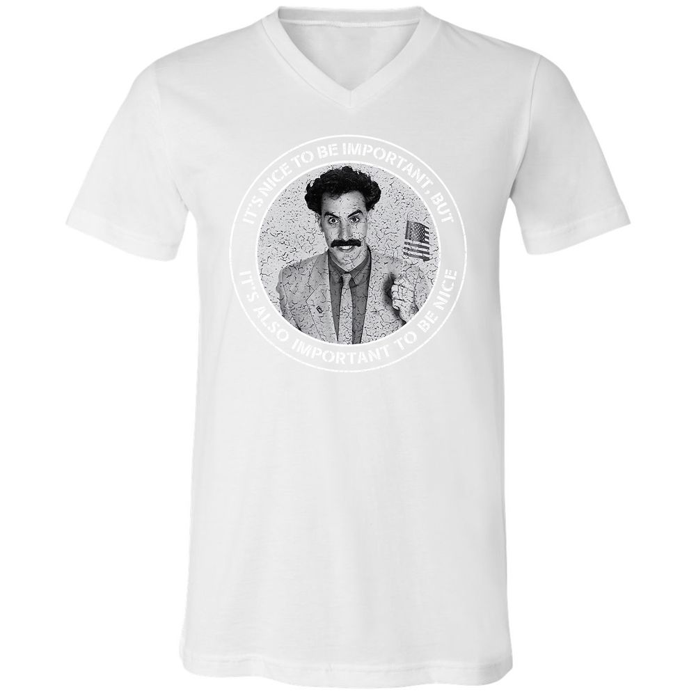 Unisex V-Neck T-Shirt - 8R6YN6KL - White - 5
