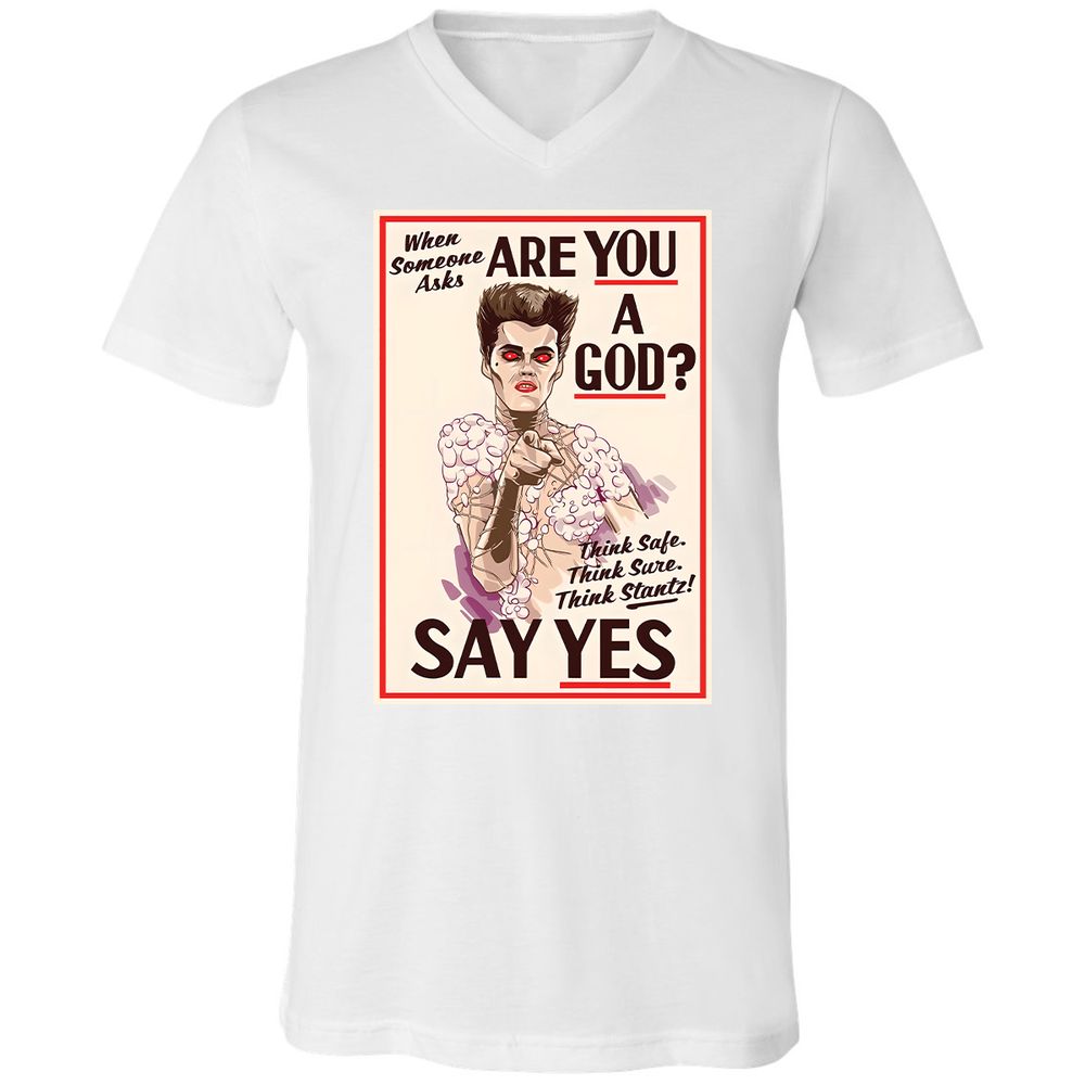 Unisex V-Neck T-Shirt - YN2QCG18 - White - 5