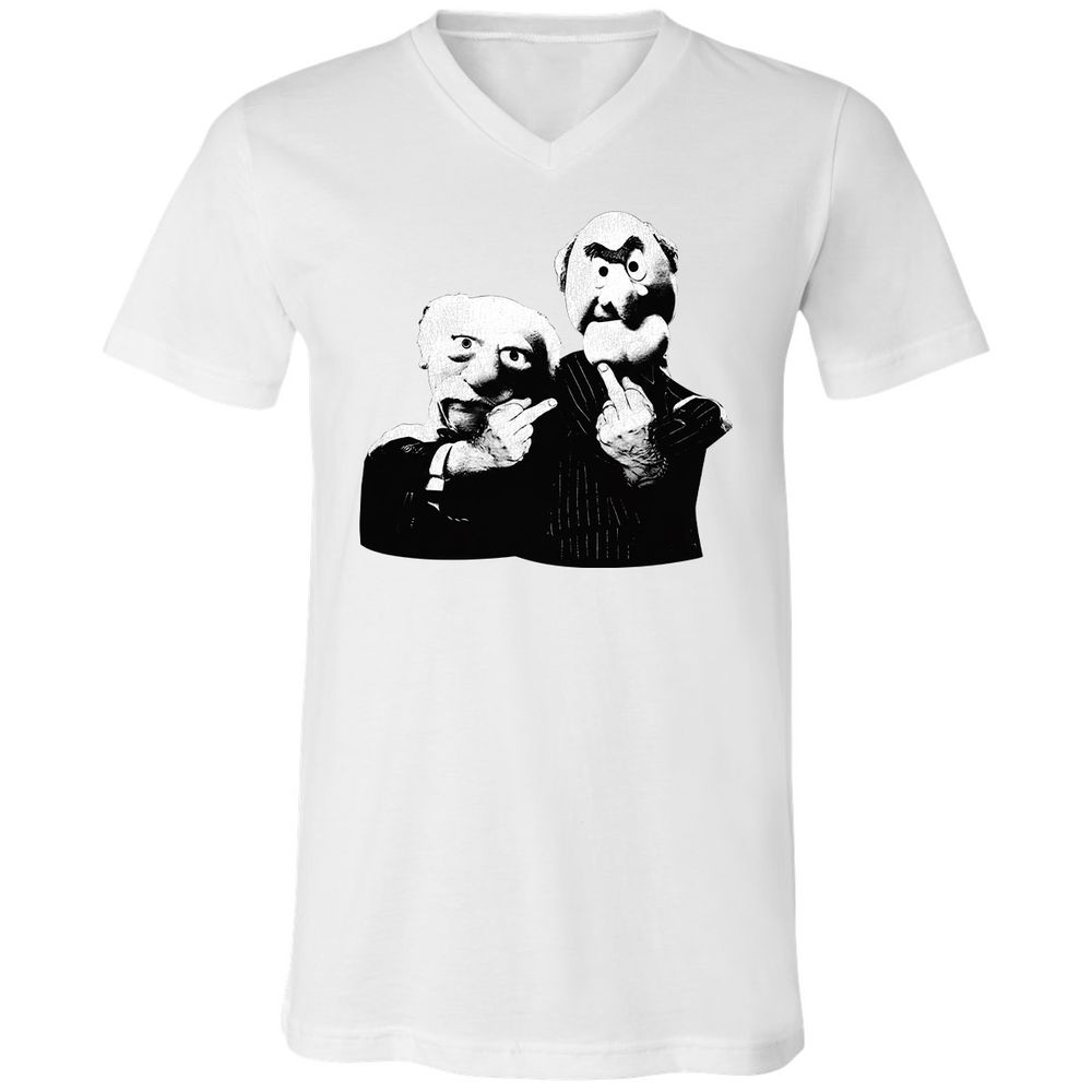 Statler and Waldorf Middle Finger - White - 5