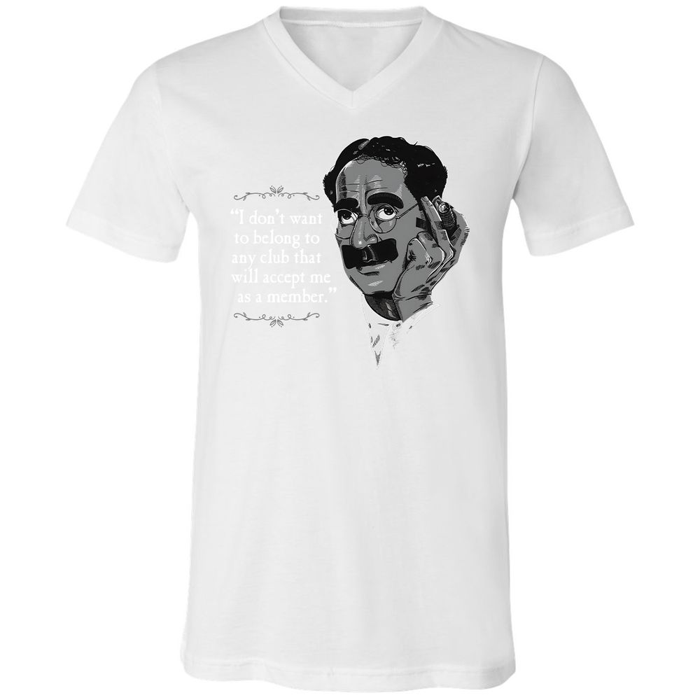 Unisex V-Neck T-Shirt - 9YLF2D9P - White - 5