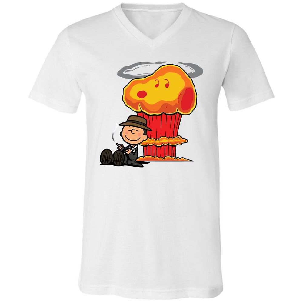 Unisex V-Neck T-Shirt - BQUSWZV5 - White - 5